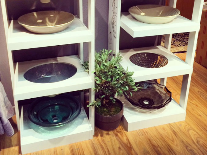 Designer sinks in the Dahl Denver showroom