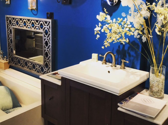 bathroom sine with vanity in the in the Dahl Denver Kitchen & Bath Showroom