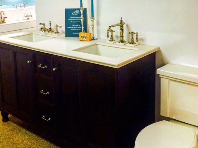 Bathroom sink and vanity in the Dahl Denver showroom